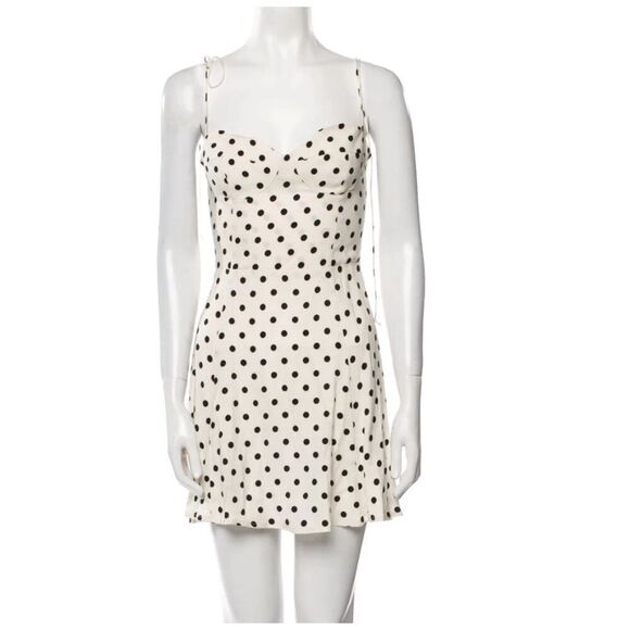 Reformation Polka Dot Print Mini Dress - Picture 1 of 4